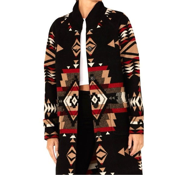 NEW! Pendleton Rock Point Archive Blanket Coat Jacket Western Boho Tribal - Picture 3 of 16